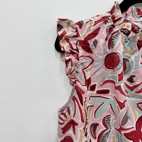 Shop The Mint Get Their Attention Floral Ruffled Blouse Womens Size XL - Picture 5 of 7